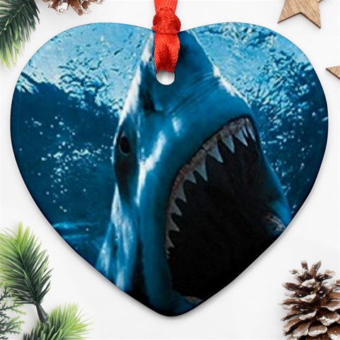shark Ornament (Heart) from UrbanLoad.com Front