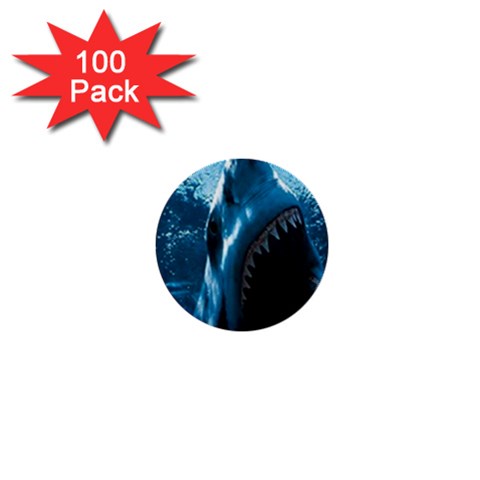 shark 1  Mini Button (100 pack)  from UrbanLoad.com Front