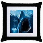 shark Throw Pillow Case (Black)