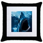 shark Throw Pillow Case (Black)