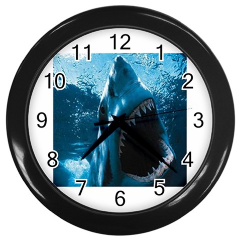 shark Wall Clock (Black) from UrbanLoad.com Front