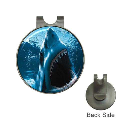 shark Golf Ball Marker Hat Clip from UrbanLoad.com Front