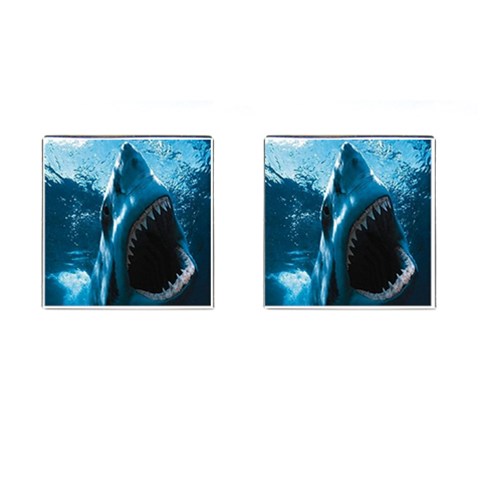 shark Cufflinks (Square) from UrbanLoad.com Front(Pair)