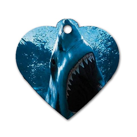 shark Dog Tag Heart (One Side) from UrbanLoad.com Front