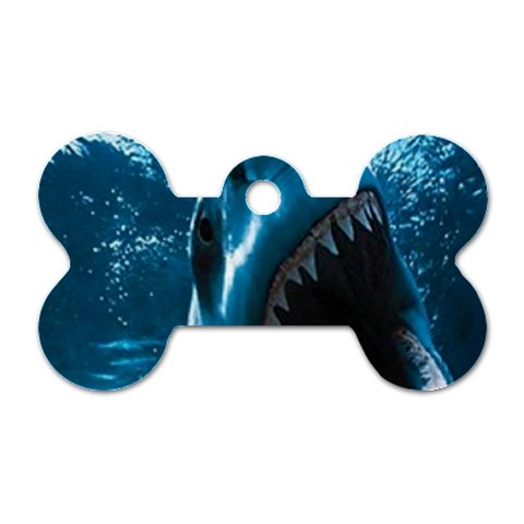 shark Dog Tag Bone (One Side) from UrbanLoad.com Front
