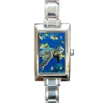 sea turtle Rectangular Italian Charm Watch