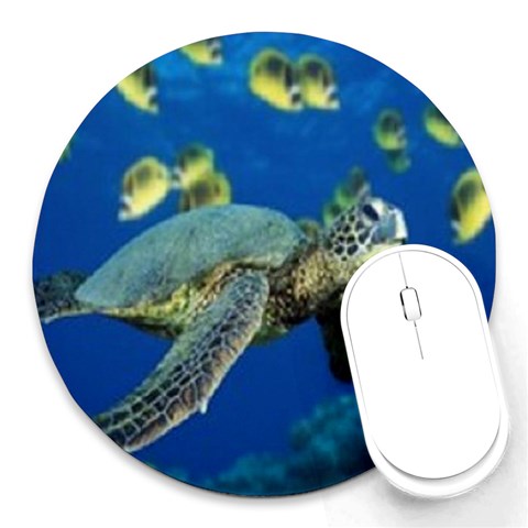 sea turtle Round Mousepad from UrbanLoad.com Front