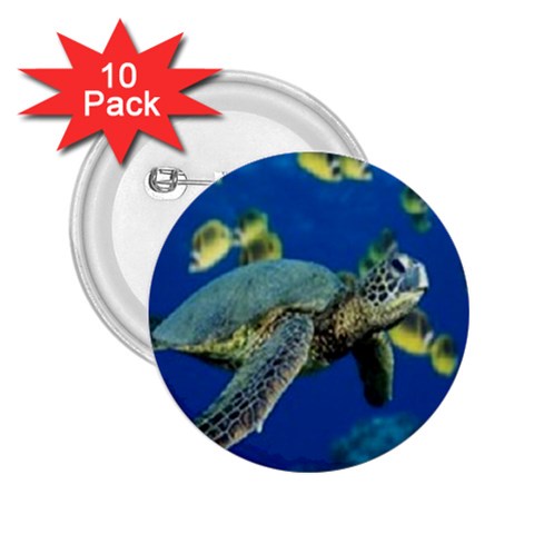 sea turtle 2.25  Button (10 pack) from UrbanLoad.com Front