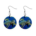 sea turtle 1  Button Earrings