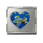 sea turtle Mega Link Heart Italian Charm (18mm)