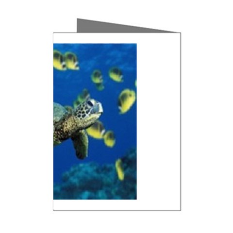sea turtle Mini Greeting Cards (Pkg of 8) from UrbanLoad.com Left