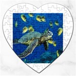 sea turtle Jigsaw Puzzle (Heart)