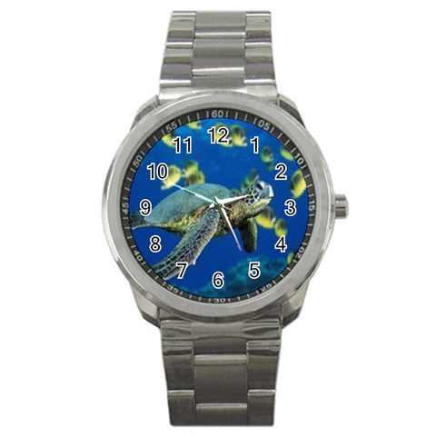 sea turtle Sport Metal Watch from UrbanLoad.com Front