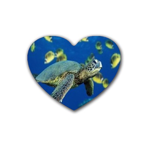 sea turtle Heart Coaster (4 pack) from UrbanLoad.com Front