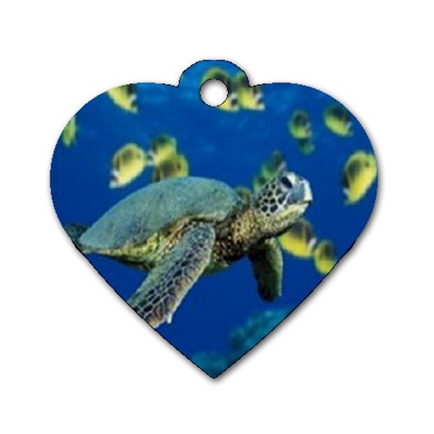 sea turtle Dog Tag Heart (One Side) from UrbanLoad.com Front