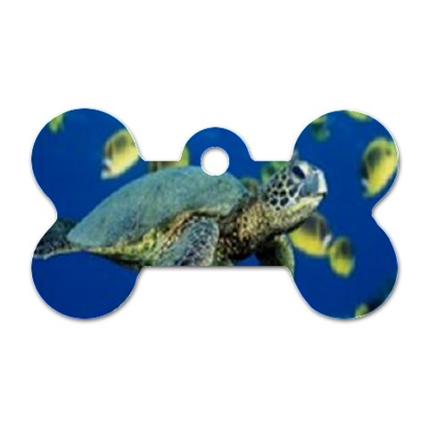 sea turtle Dog Tag Bone (One Side) from UrbanLoad.com Front