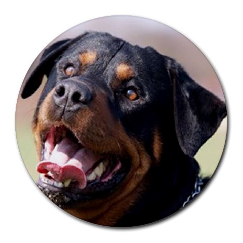 rottweiler Round Mousepad from UrbanLoad.com Front