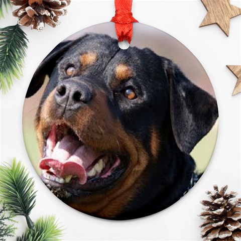 rottweiler Ornament (Round) from UrbanLoad.com Front