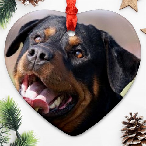 rottweiler Ornament (Heart) from UrbanLoad.com Front