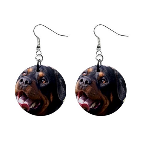 rottweiler 1  Button Earrings from UrbanLoad.com Front