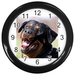 rottweiler Wall Clock (Black)