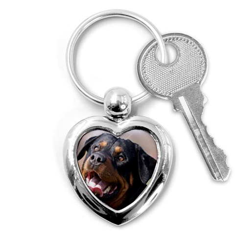 rottweiler Key Chain (Heart) from UrbanLoad.com Front