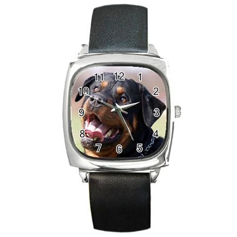 rottweiler Square Metal Watch from UrbanLoad.com Front