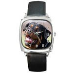 rottweiler Square Metal Watch