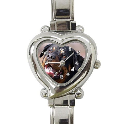rottweiler Heart Italian Charm Watch from UrbanLoad.com Front