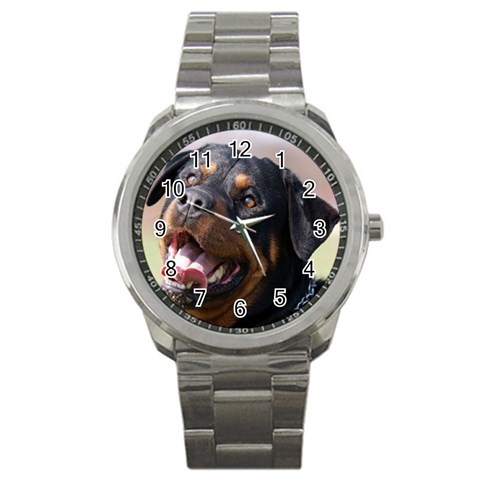 rottweiler Sport Metal Watch from UrbanLoad.com Front