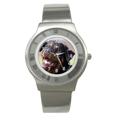 rottweiler Stainless Steel Watch from UrbanLoad.com Front
