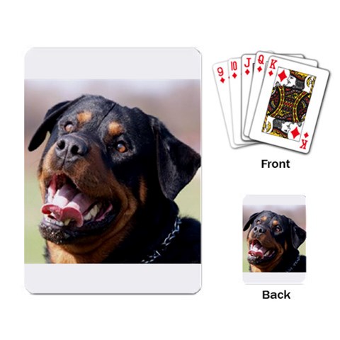 rottweiler Playing Cards Single Design from UrbanLoad.com Back