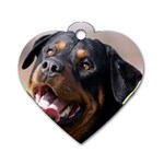 rottweiler Dog Tag Heart (One Side)