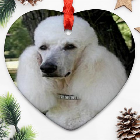 poodle 2 Ornament (Heart) from UrbanLoad.com Front