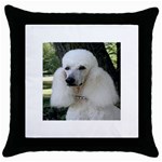 poodle 2 Throw Pillow Case (Black)