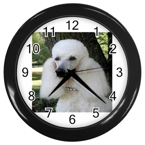 poodle 2 Wall Clock (Black) from UrbanLoad.com Front