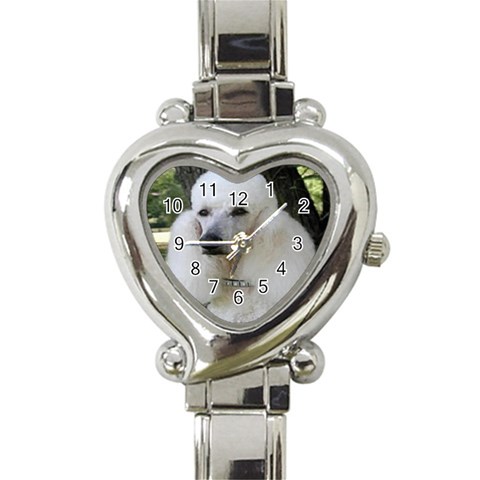 poodle 2 Heart Italian Charm Watch from UrbanLoad.com Front