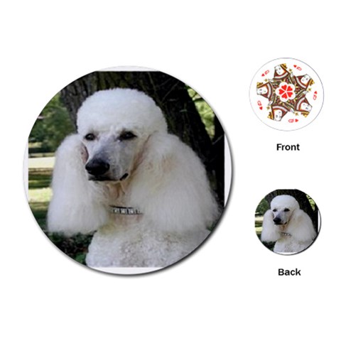 poodle 2 Playing Cards (Round) from UrbanLoad.com Front
