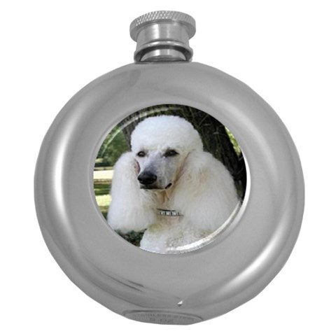 poodle 2 Hip Flask (5 oz) from UrbanLoad.com Front