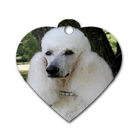 poodle 2 Dog Tag Heart (One Side) from UrbanLoad.com Front