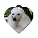 poodle 2 Dog Tag Heart (One Side)