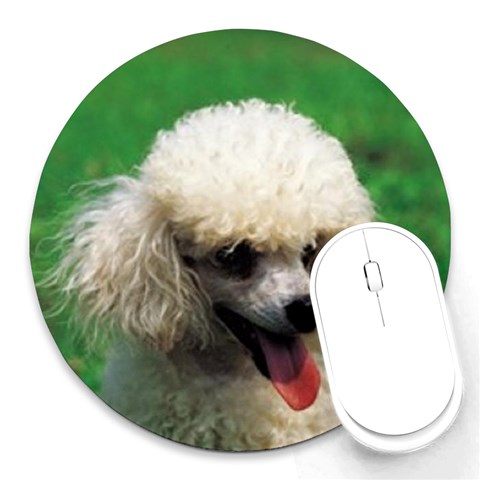 poodle Round Mousepad from UrbanLoad.com Front
