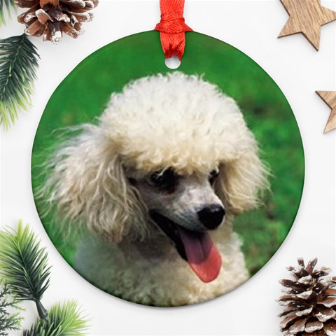 poodle Ornament (Round) from UrbanLoad.com Front