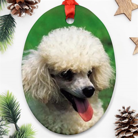 poodle Ornament (Oval) from UrbanLoad.com Front