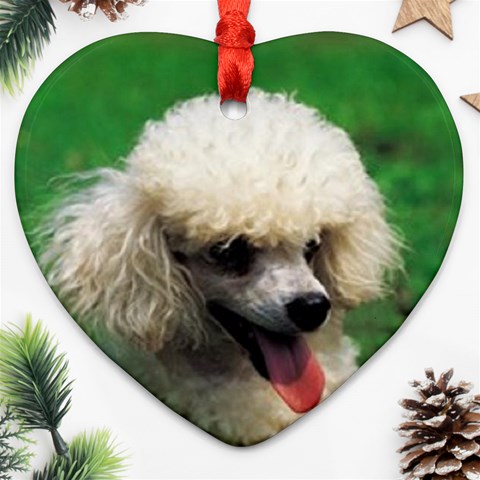 poodle Ornament (Heart) from UrbanLoad.com Front