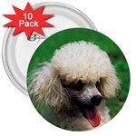 poodle 3  Button (10 pack)