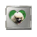 poodle Mega Link Heart Italian Charm (18mm)