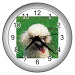 poodle Wall Clock (Silver)