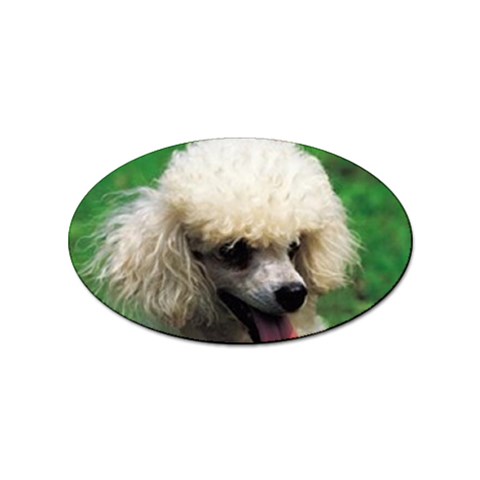 poodle Sticker Oval (10 pack) from UrbanLoad.com Front
