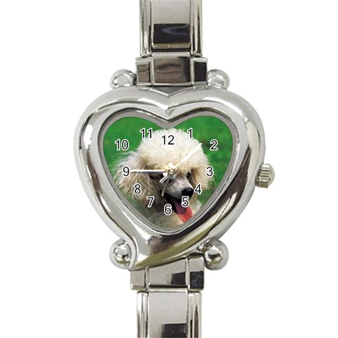 poodle Heart Italian Charm Watch from UrbanLoad.com Front